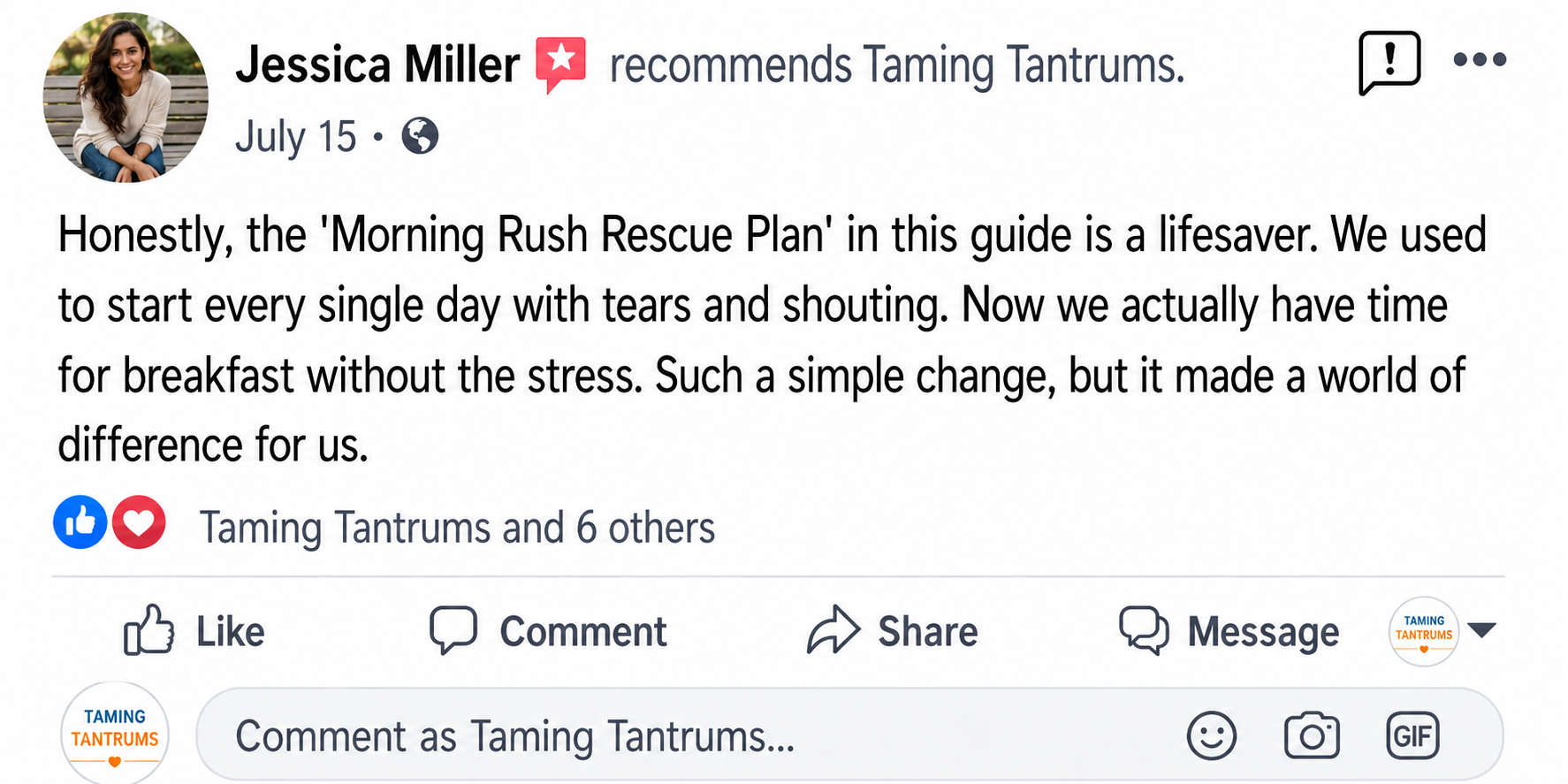 Jessica Miller recommends Taming Tantrums