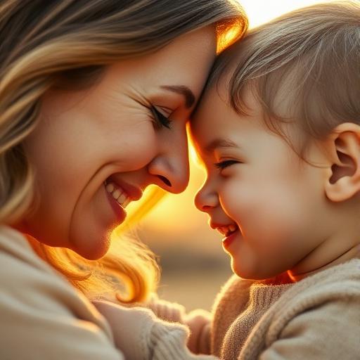 Mother and child sharing a moment